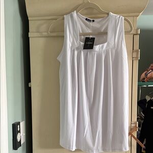 Elegant White Sleeveless Tank Top